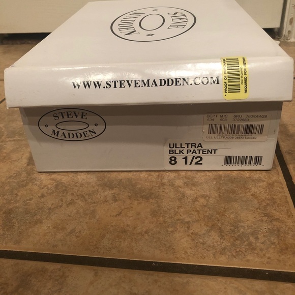 Steve Madden Black Patent Leather High Heel sz 8.5 - Picture 8 of 8